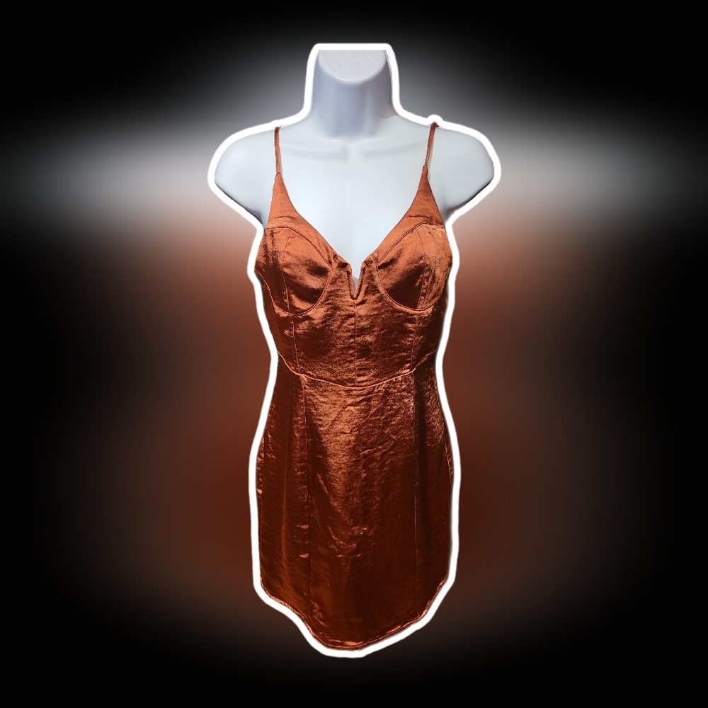 Women's Pacsun Mini Dress Sleeveless Color RUST Size XSmall